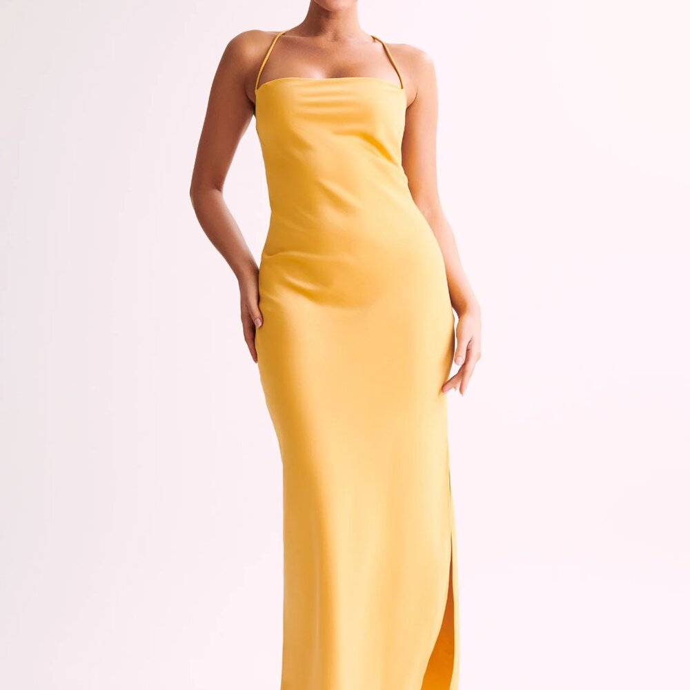 Meshki Sydney Straight Neck Slip Maxi Dress